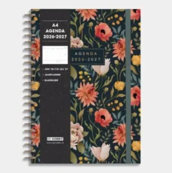 Agenda 2026-2027 A4 Vintage Bloemen