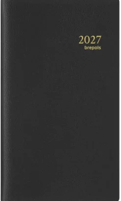 Agenda 2025 Brepols Interplan Genova 7Dagen/2Pagina's Spiraal Zwart