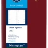 Agenda 2025 Ryam Memoplan 7 Suprema Ringplasic 7Dagen/2Pagina's Bordeaux