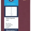 Agenda 2025 Ryam Memoplan 7 Suprema 7Dagen/2Pagina's Bordeaux