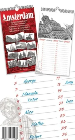 Amsterdam verjaardagskalender