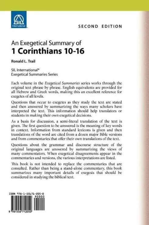 An Exegetical Summary of 1 Corinthians 10-16, 2nd Edition