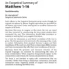 An Exegetical Summary of Matthew 1-16