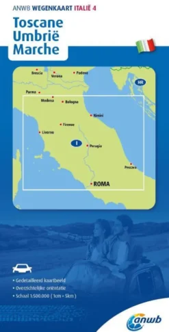 ANWB*Wegenkaart Italië 4. Toscane/Umbrië/Marche