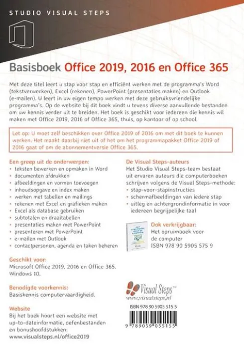 Basisboek Office 2019, 2016 en Office 365