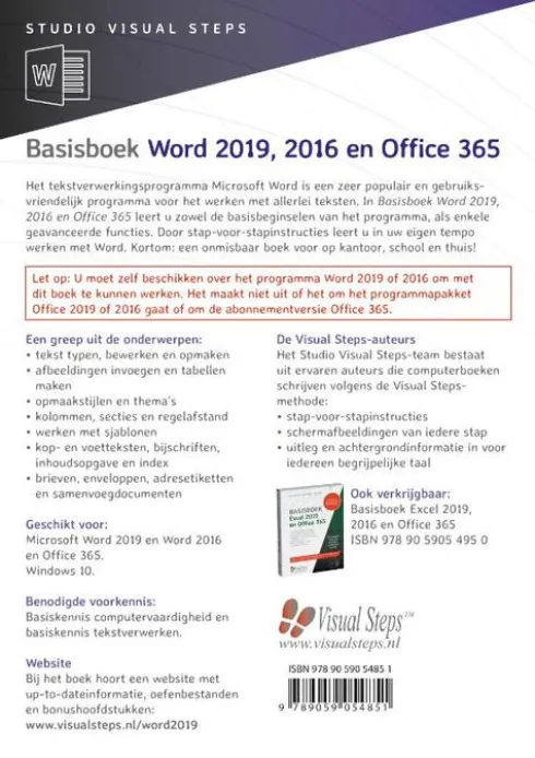 Basisboek Word 2019, 2016 en Office 365