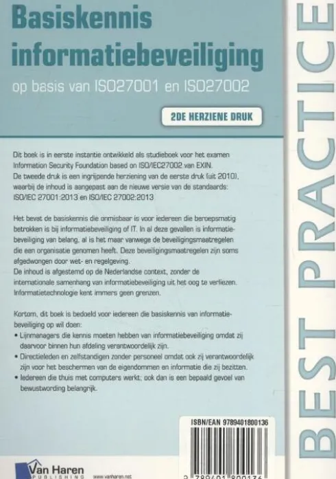 Basiskennis informatiebeveiliging op basis van ISO27001 en ISO27002