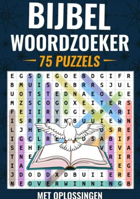 Bijbel Woordzoeker - 75 Puzzels incl. Oplossingen