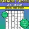 Binaire Puzzel Relax - 6x6 Raster - 100 Puzzels Groot Lettertype - Lekker Easy Level!