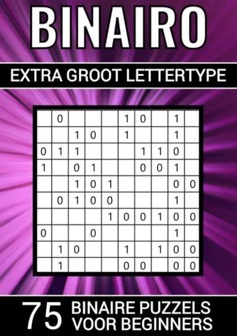 Binairo Extra Groot Lettertype - 75 Binaire Puzzels voor Beginners