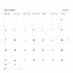 Blanco maandkalender 2027