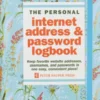 Blooms & Butterflies Internet Address & Password Logbook (Removable Cover Band for Security)