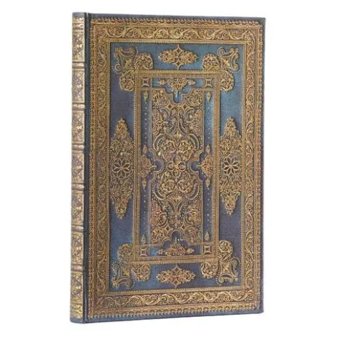 Blue Luxe (Luxe Design) Midi Lined Hardback Journal (Elastic Band Closure)