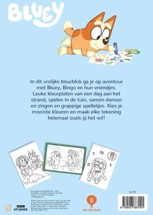 Bluey's kleurblok