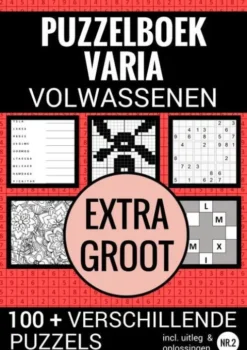 Boek Cadeau - Puzzelboek Varia Extra Groot - NR. 2 - voor Ouderen, Slechtzienden, Senioren, Opa en Oma