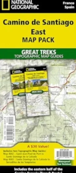 Camino de Santiago East Map Map Pack Bundle