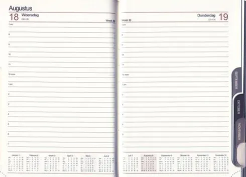 Combi agenda A5 dag 2027