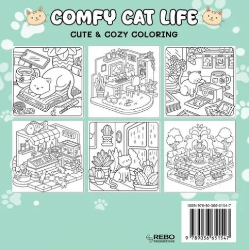 Comfy cat life - Coloring Book Cafe