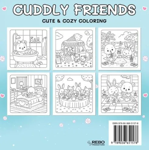 Cuddly friends - Coloring Book Cafe
