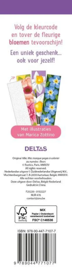 De mooiste kleurboekenleggers Kleuren op nummer - Bloemen
