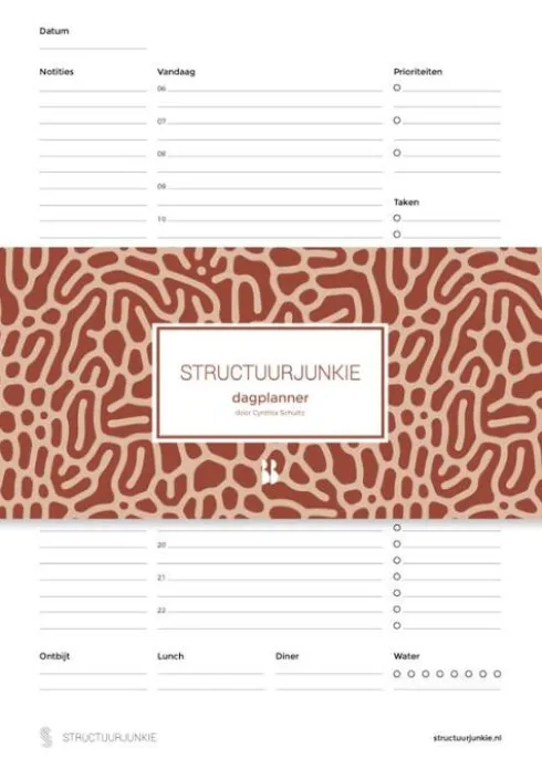 De Structuurjunkie Dagplanner