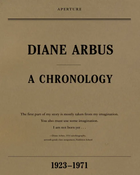 Diane Arbus: A Chronology