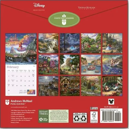 Disney Dreams Collection by Thomas Kinkade Studios 2027 Wall Calendar