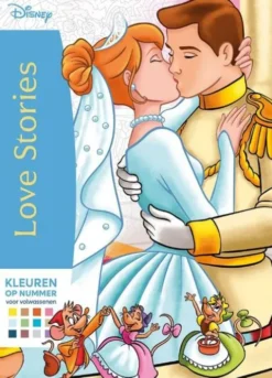 Disney Love stories Kleuren op nummer voor volwassenen