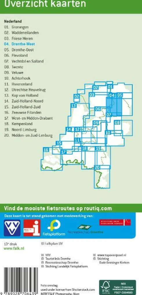 Falk VVV Fietskaart 04. Drenthe-West