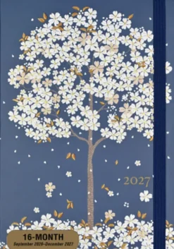 2027 Falling Blossoms Weekly Planner (16 Months, Sept 2026 to Dec 2027)