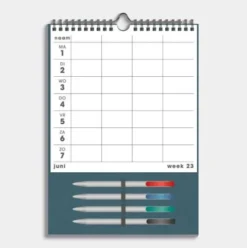 Familieplanner Markers 2026-2027 A4+ Wit