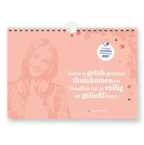 Familieplanner positieve spreuken 2027