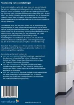 Financiering van zorginstellingen