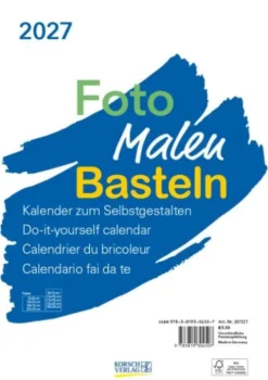 Foto-Malen-Basteln Bastelkalender A4 weiß 2027