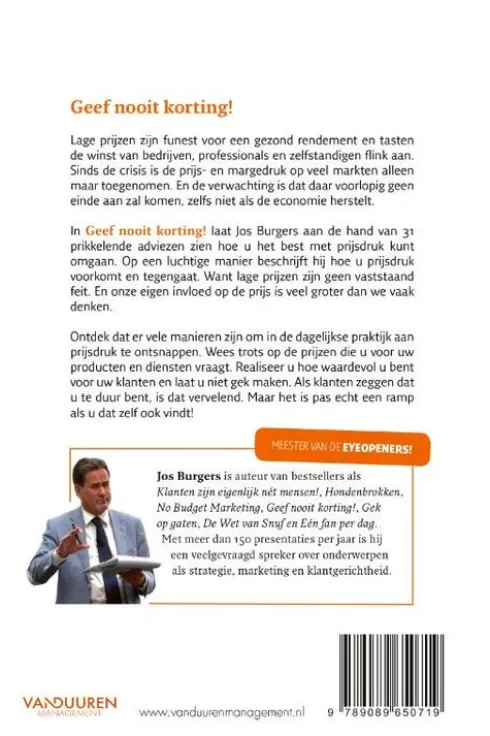 Geef nooit korting!