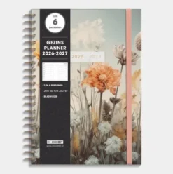 Gezinsplanner 2026-2027 A4 Veldbloemen