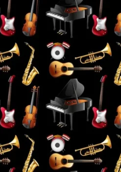 Gitaarakkoorden- Gitaartabs Notenschrift- Bladmuziek (A4) Colorful Instrument- Allets Comfort