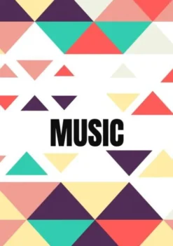 Gitaarakkoorden- Gitaartabs Notenschrift- Bladmuziek (A5) Color Text Music- Allets Comfort