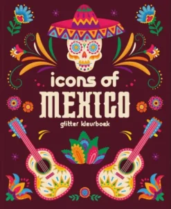 Glitter kleurboeken voor volwassenen - Icons of Mexico