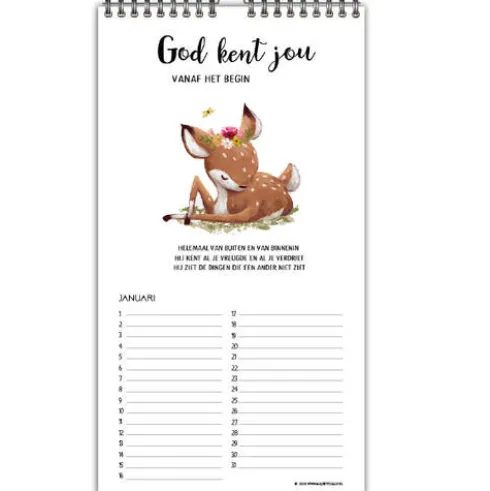 God houdt van jou! Verjaardagskalender