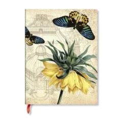 Golden Fritillaria Midi Lined Softcover Journal (Elastic Band Closure)