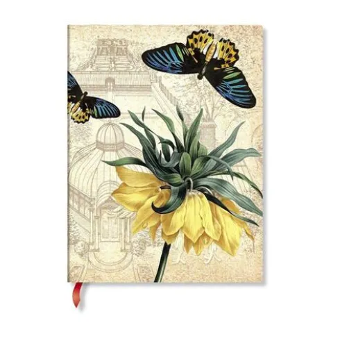 Golden Fritillaria Midi Lined Softcover Journal (Elastic Band Closure)