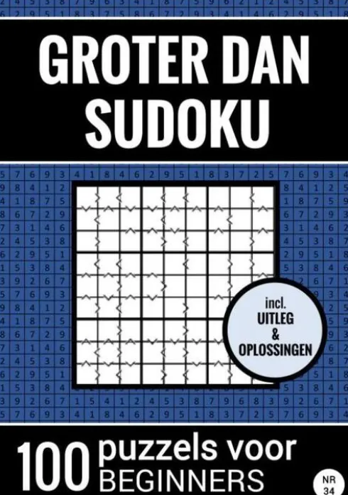 Groter Dan Sudoku - 100 Puzzels voor Beginners - Nr. 34