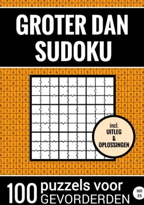 Groter Dan Sudoku - 100 Puzzels voor Gevorderden - Nr. 35