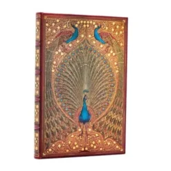 Hafiz’s Peacocks (Sangorski & Sutcliffe) Mini Lined Hardcover Journal (Elastic Band Closure)