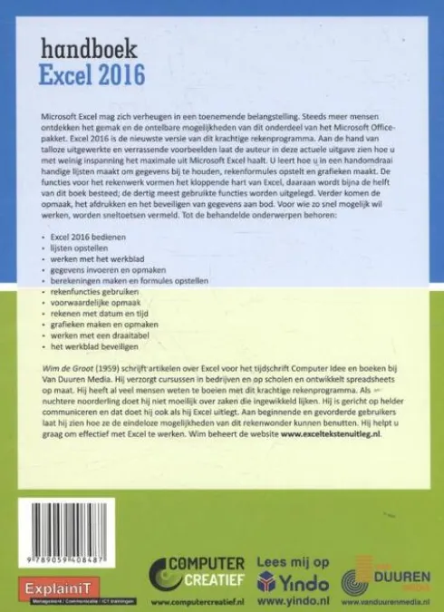 Handboek Excel 2016