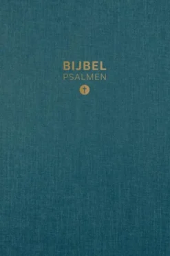HSV Bijbel met Psalmen 10x15 linnen petrol