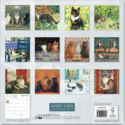 Ivory Cats by Lesley Anne Ivory Wall Calendar 2027 (Art Calendar)