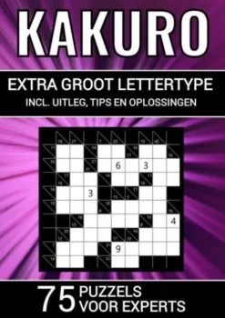 Kakuro - Extra Groot Lettertype - 75 Puzzels voor Experts