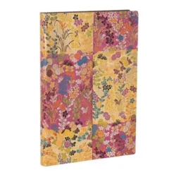Kara-ori Pink (Japanese Kimono) Midi Unlined Softcover Flexi Journal (Elastic Band Closure)